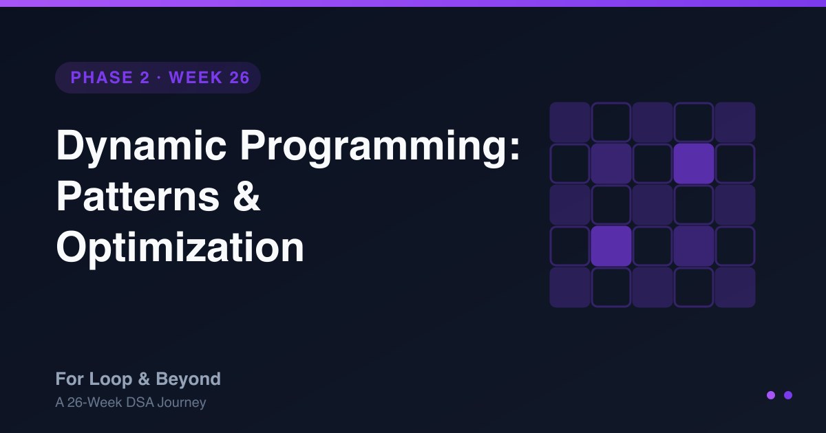 Dynamic Programming: Patterns & Optimization