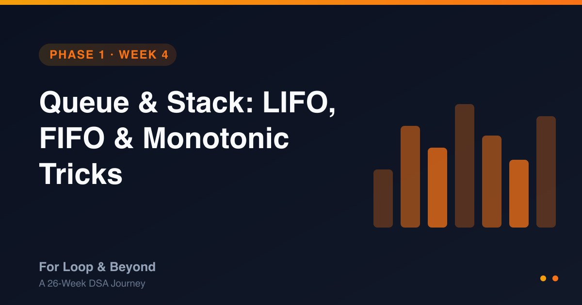Queue & Stack: LIFO, FIFO & Monotonic Tricks